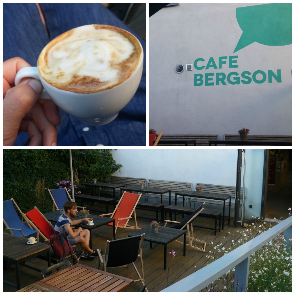Hervorragender Kaffee auf der Dachterrasse des Café Bergson
